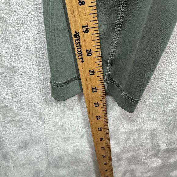 90 Degree By Reflex NEW Crop Tight Leggings Women S Green Black Pocket 2 PC Set - Picture 6 of 9